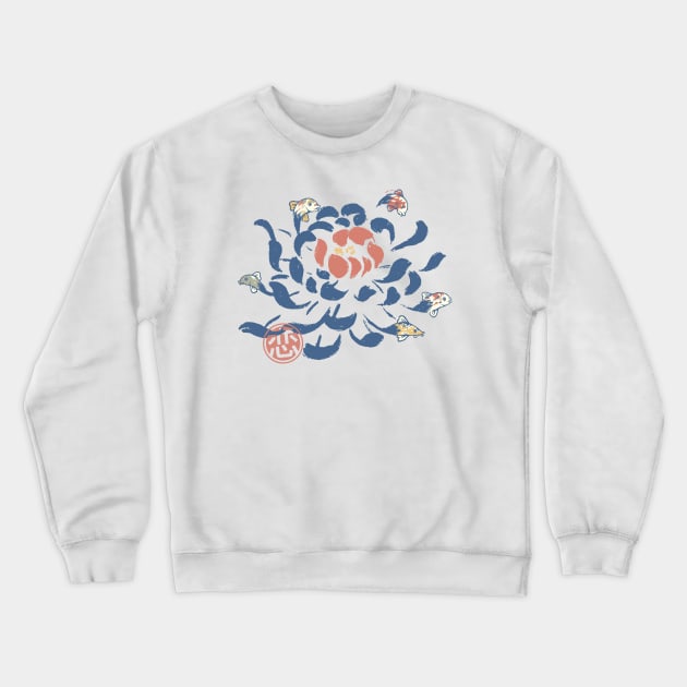 Vintage Japanese Flower Koi by Tobe Fonseca Crewneck Sweatshirt by Tobe_Fonseca